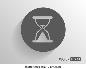 Flat icon of hourglass
