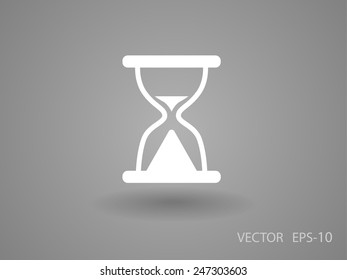 Icono plano del reloj de arena