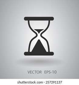 Flat icon of hourglass