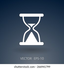 Flat icon of hourglass