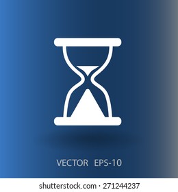 Icono plano del reloj de arena