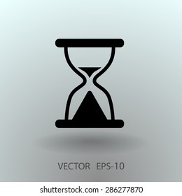 Flat icon of hourglass