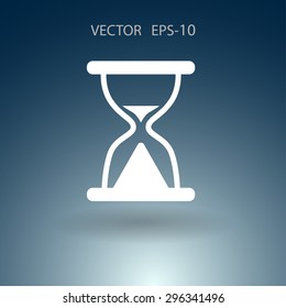 Flat icon of hourglass