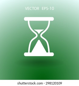 Flat icon of hourglass