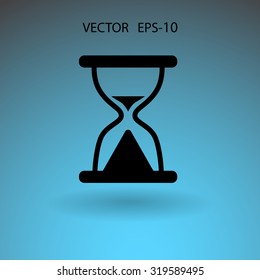 Icono plano del reloj de arena