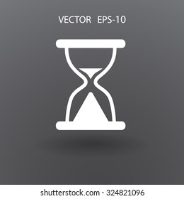 Icono plano del reloj de arena
