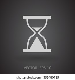 Flat icon of hourglass