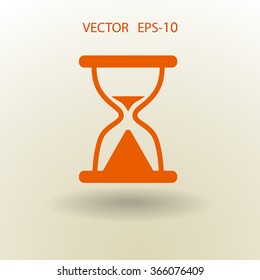 Icono plano del reloj de arena