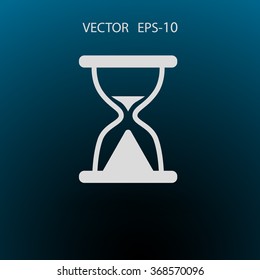 Flat icon of hourglass