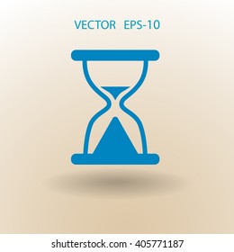 Icono plano del reloj de arena