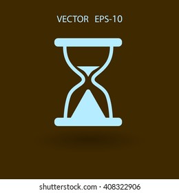 Flat icon of hourglass
