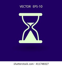 Flat icon of hourglass