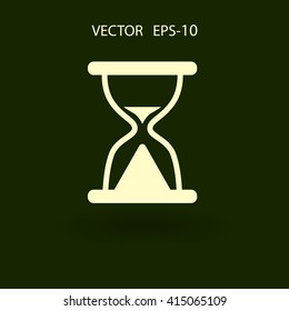 Flat icon of hourglass