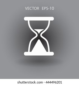 Flat icon of hourglass