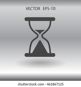 Icono plano del reloj de arena