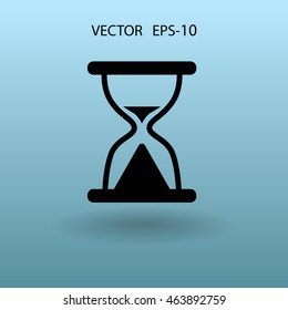 Icono plano del reloj de arena