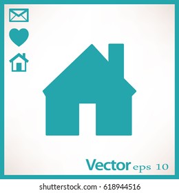 Flat icon. House.