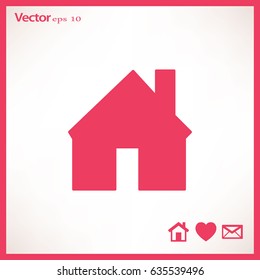Flat icon. House.