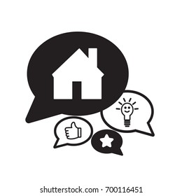 Flat icon. House.