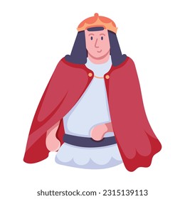 Un icono plano de hugues capet 