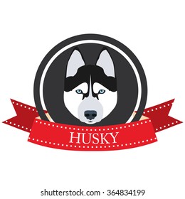 flat icon husky  in vector format eps10