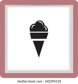 Icono plano. Helado.