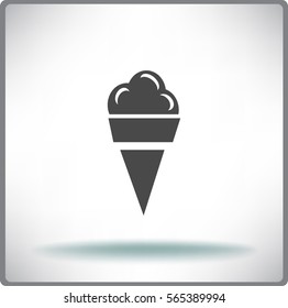 Flat icon. Ice cream.