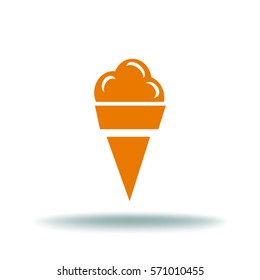 Flat icon. Ice cream.