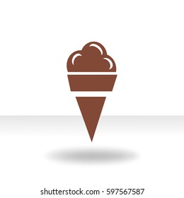 Flat icon. Ice cream.