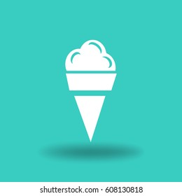 Icono plano. Helado.