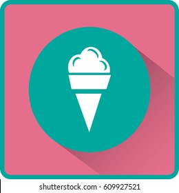 Icono plano. Helado.