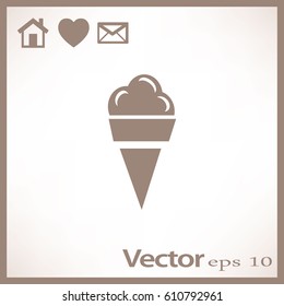 Flat icon. Ice cream.