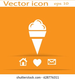 Flat icon. Ice cream.