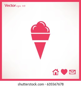 Flat icon. Ice cream.