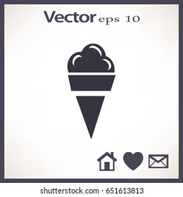 Flat icon. Ice cream.
