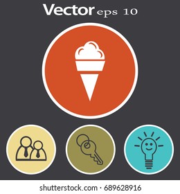 Flat icon. Ice cream.