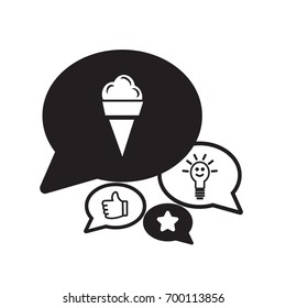 Icono plano. Helado.