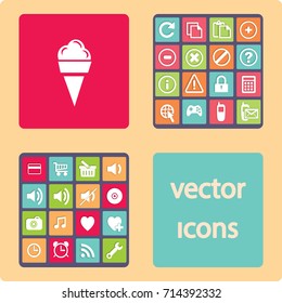 Flat icon. Ice cream.