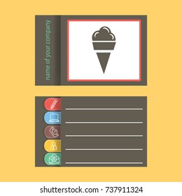 Flat icon. Ice cream.