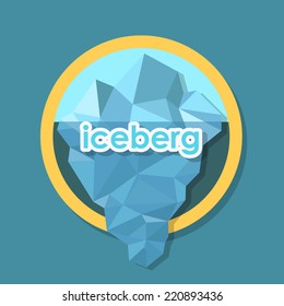 flat icon or iceberg