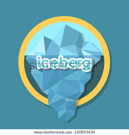 flat icon or iceberg