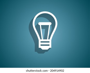 Flat icon of idea