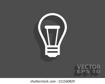 Flat icon of idea