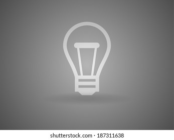 Icono plano de la bombilla de ideas