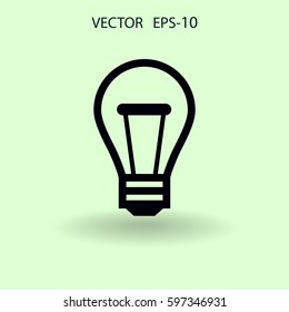 Icono plano de la idea. ilustración vectorial