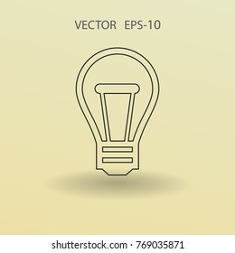 Flat icon of idea. vector illustration