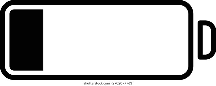 Ilustración de icono plano de una marca de batería