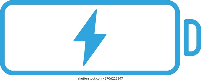 Ilustración de icono plano de una marca de batería