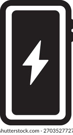 Ilustración plana del icono de un teléfono móvil de carga