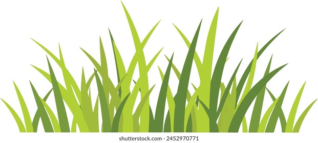 flat icon illustration Green Grass on White Background